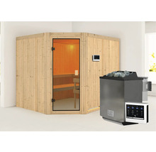 Sauna met kachel en bediening