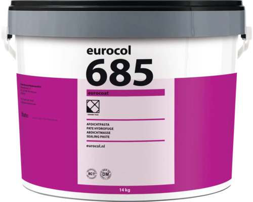 Eurocol 685 Eurocoat afdichtpasta in een emmer van 14 kg
