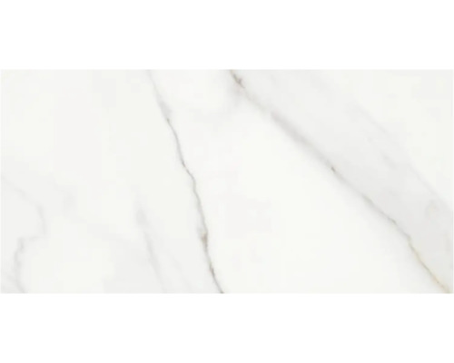 Wandtegel Lumare wit 30x60 cm Marmeren tegel met natuurlijke marmering