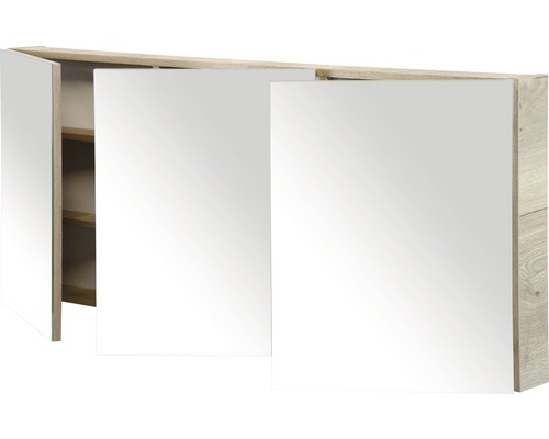 Spiegelkast met drie deuren en houten frame
