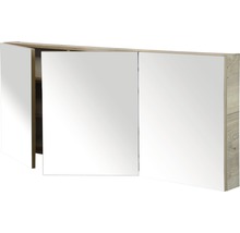 Spiegelkast met drie spiegeldeuren en houten frame