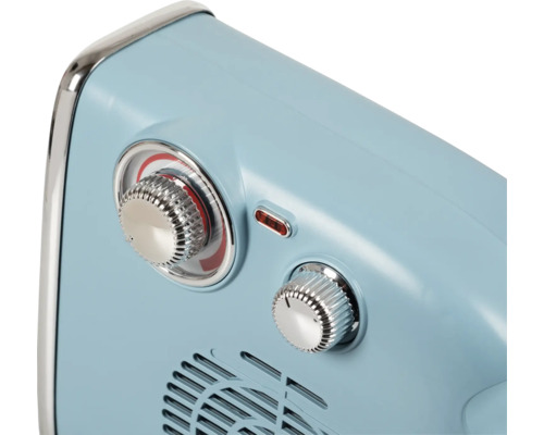 Detailweergave van een ventilator met draaiknoppen voor temperatuurinstelling
