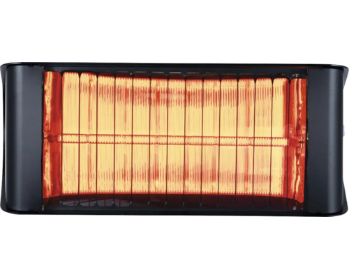 Close-up van een ingeschakelde terrasverwarmer