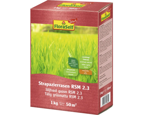 FLORASELF SELECT Graszaad slijtvast gazon 50 m² 1 kg FLORASELF SELECT Graszaad slijtvast gazon 50 m² 1 kg