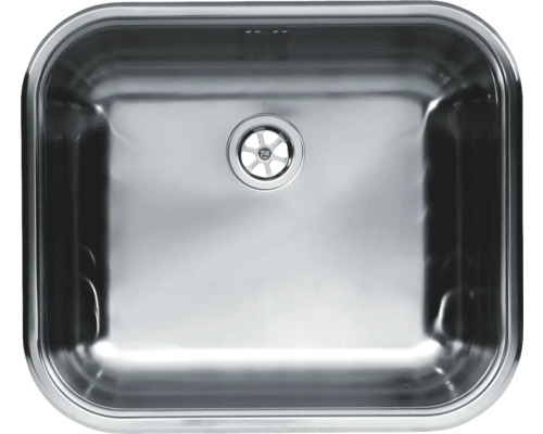 Spoelbak van roestvrij staal met afvoerset