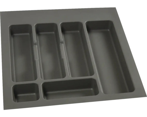 Grijze lade-indeling met meerdere opbergvakken