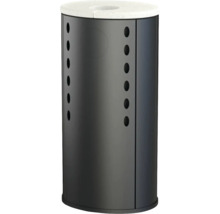 Afvalbak van metaal met openingen en deksel