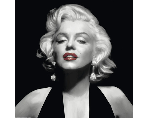 Schilderij van Marilyn Monroe met een donkere achtergrond