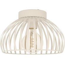 Plafondlamp met lampenkap van metalen strips