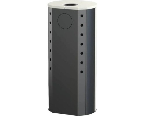 Metalen afvalbak met opening aan de bovenkant