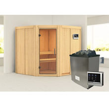 Sauna met kachel en bediening