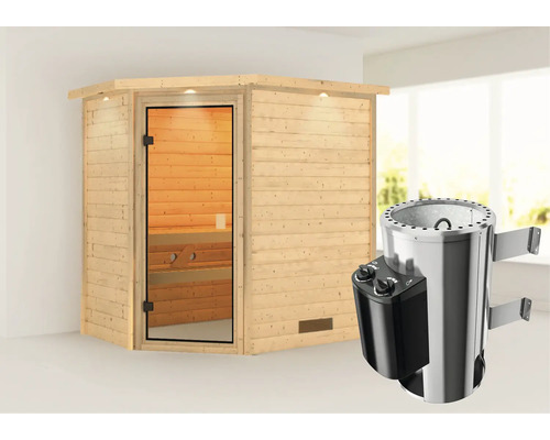 Sauna met saunakachel voor binnenshuis