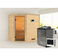 Sauna met kachel en bediening