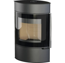 Houtkachel met glazen voorkant