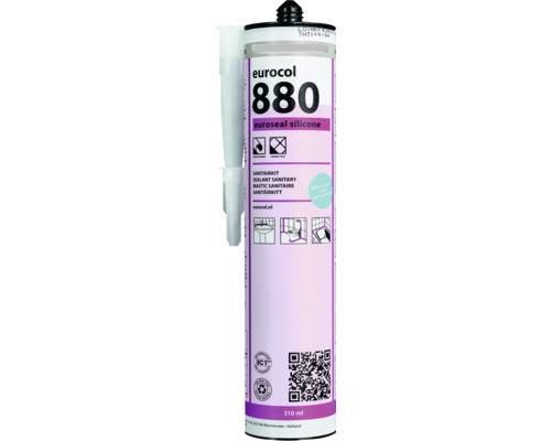 EUROSEAL 880 310ML LICHTGRIJS Eurocol 880 Euroseal siliconen sanitairkit, 310 ml