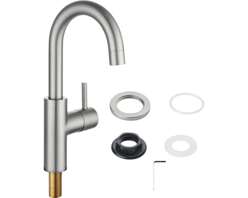 Metalen kraan met toebehoren