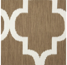 Detailopname van een tapijt met geometrisch patroon