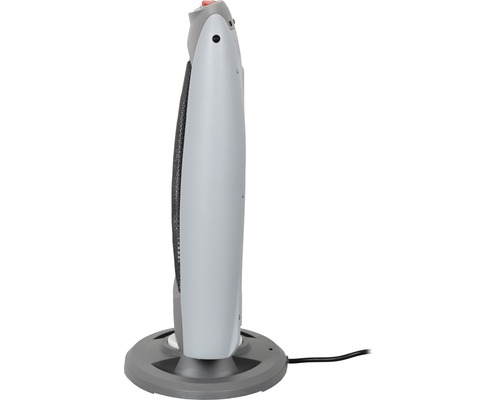 Grijze toren ventilator met voet