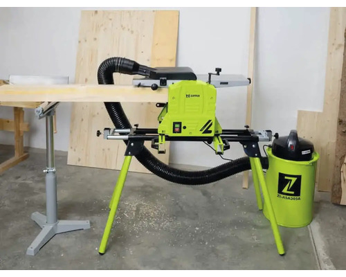 Schaafmachine met afzuiging en werkstukondersteuning voor houtbewerking