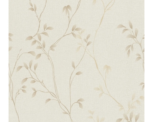 A.S. CRÉATION Vliesbehang 39767-1 Pure Elegance bladeren beige Behang met bladrankenpatroon
