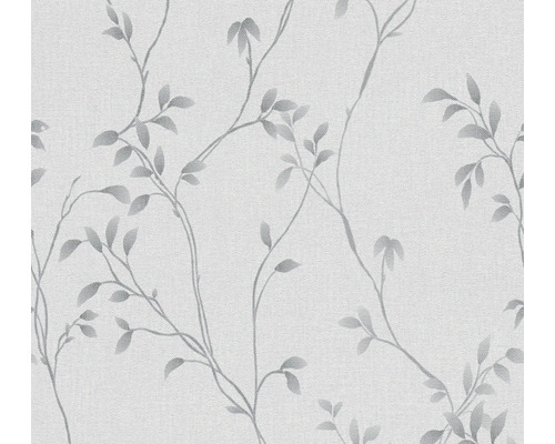 A.S. CRÉATION Vliesbehang 39767-4 Pure Elegance bladeren grijs Behang met bladeren- en takkenpatroon