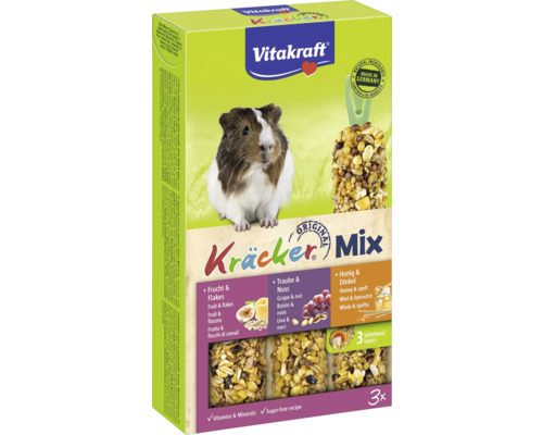 Vitakraft Kräcker Mix voor knaagdieren met fruit, noten, honing en spelt