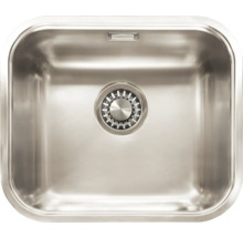 Inbouwspoelbak RVS rechthoek 44,5x39,3 cm met korfplug