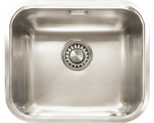 Spoelbak van roestvrij staal met afvoer