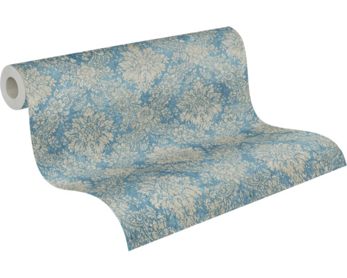 A.S. CRÉATION Voorgelijmd Vliesbehang 78492-1 WOW! ornament barok blauw beige A.S. CRÉATION Voorgelijmd Vliesbehang 78492-1 WOW! ornament barok blauw beige