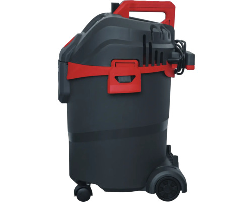 Stofzuiger voor nat en droog gebruik met wielen en handgreep