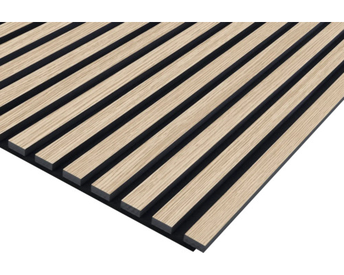 Houten paneel met lamellen voor wand- en plafondbekleding