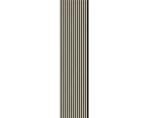 Akoestisch paneel eiken 1 zijdig omfolied 2670x572x19 mm Houten paneel met lamellenstructuur