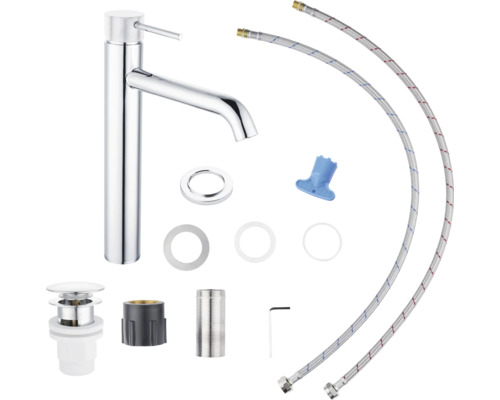 Wastafelkraan met toebehoren voor badkamerinstallatie
