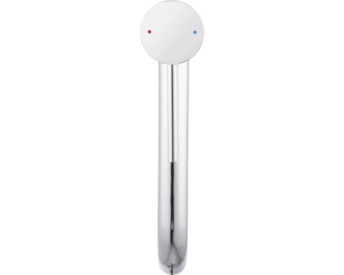 Kraan voor badkamerinstallatie met temperatuurmarkeringen