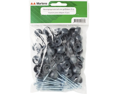 Martens bevestigingsmateriaal voor golfplaten, 25 stuks in een set