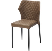 Gestoelde stoel met ruitpatroon en poten