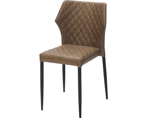 Gestoelde stoel met ruitpatroon en poten