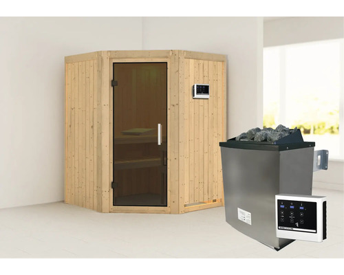 Sauna met saunakachel en bediening