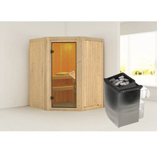 Finse sauna met saunaoven en saunastenen voor gebruik binnenshuis