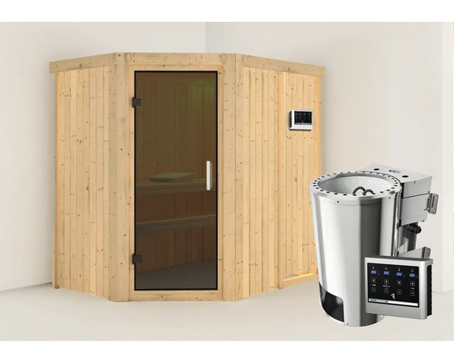 Sauna met saunakachel en bediening