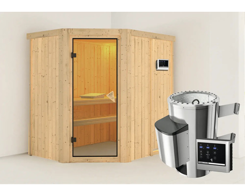 Sauna met saunakachel en bediening