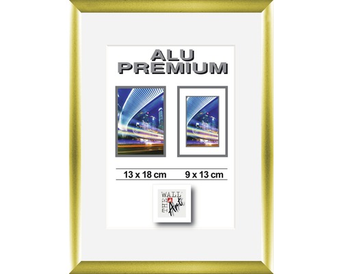 THE WALL Fotolijst aluminium Duo mat goud 13x18 cm