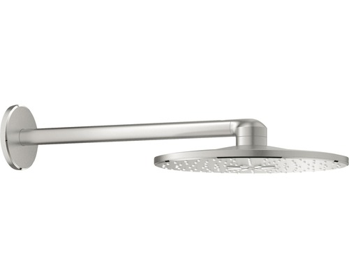 GROHE Regendouchekop met douchearm Rainshower SmartActive rond met 2 straalsoorten ø31 cm supersteel Hoofddouche met wandarm voor badkamer