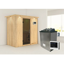 Sauna met saunakachel en saunabediening