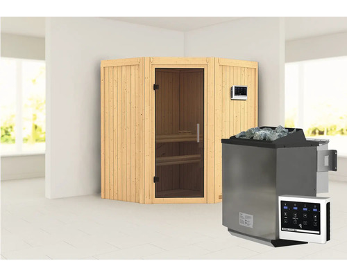 Sauna met saunakachel en bediening
