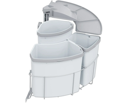 Afvalscheidingssysteem met meerdere containers voor keukenmontage