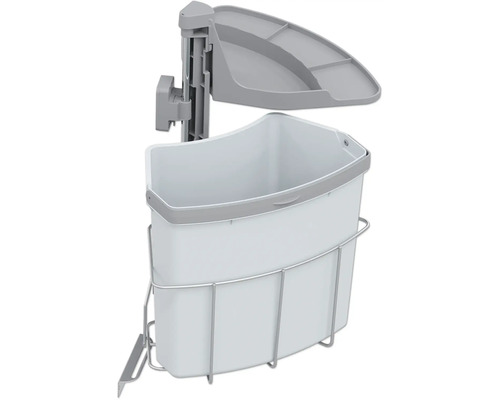 Afvalbak met deksel en montagebeugel