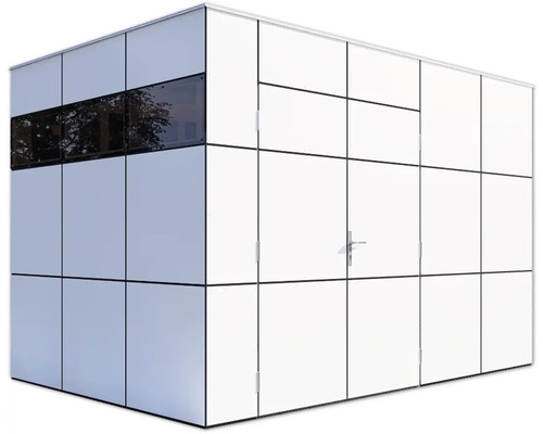 Modern tuinhuis met ramen en een deur