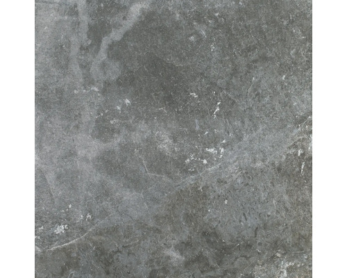 Close-up van een grijze vloertegel met betonlook