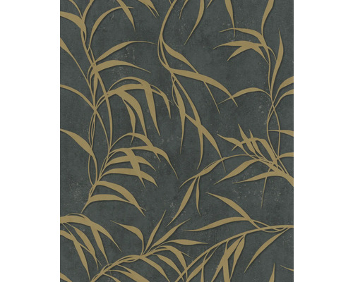 MARBURG Vliesbehang 34289 City Glow bloemen zwart goud Behang met plantenpatroon